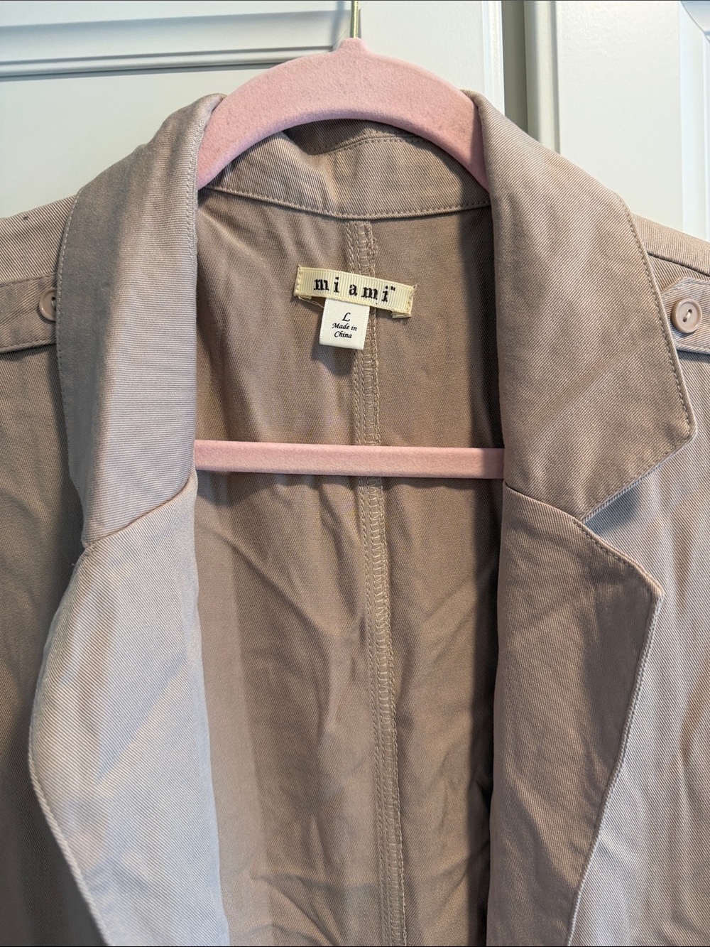 miami Light Taupe Women's Trench Jacket Vest